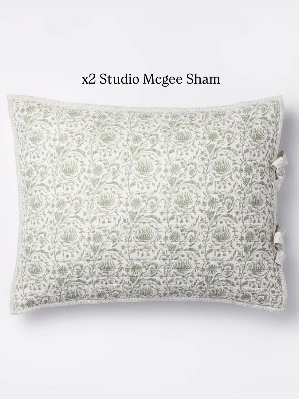 Studio Mcgee Set of 2 Cotton Slub Print Quilt Sham Standard